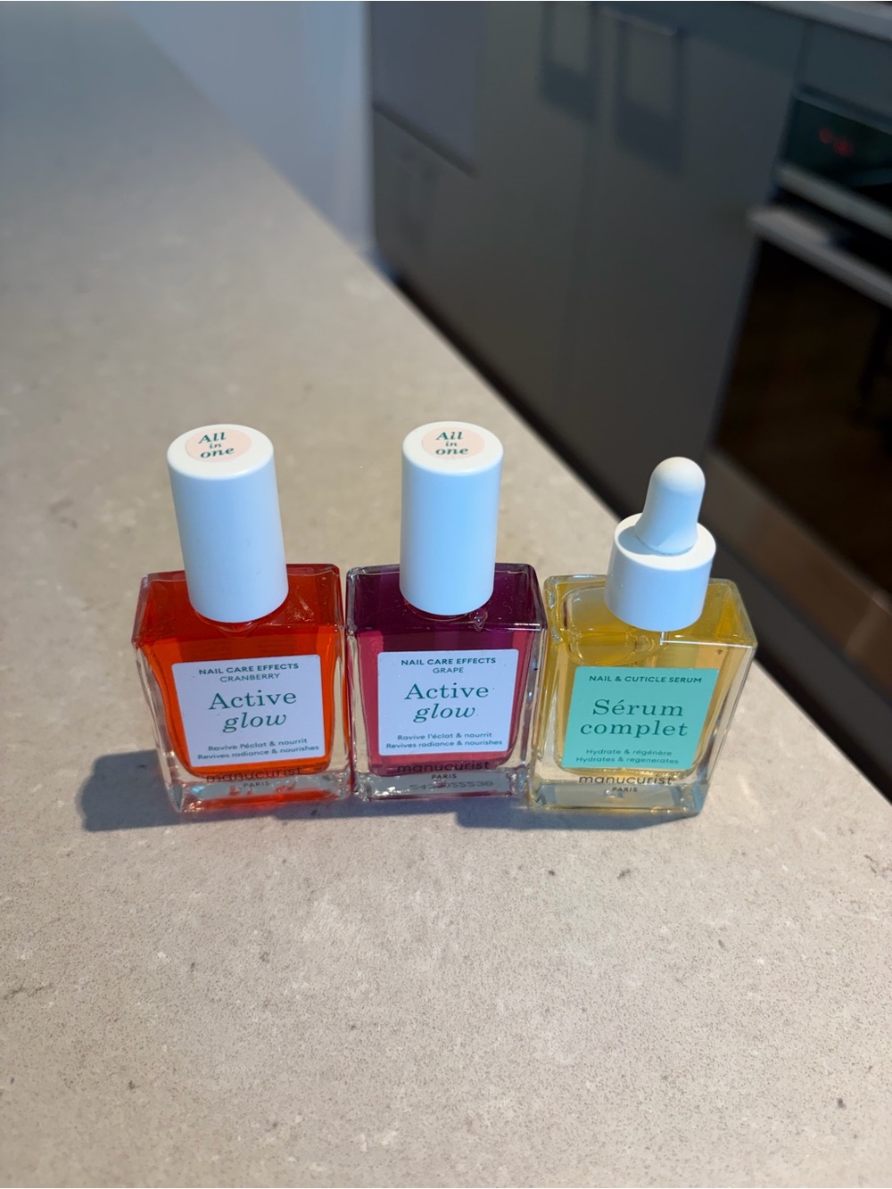 Manicurist Paris Nail Care Trio - Cranberry, Grape, & serum complet